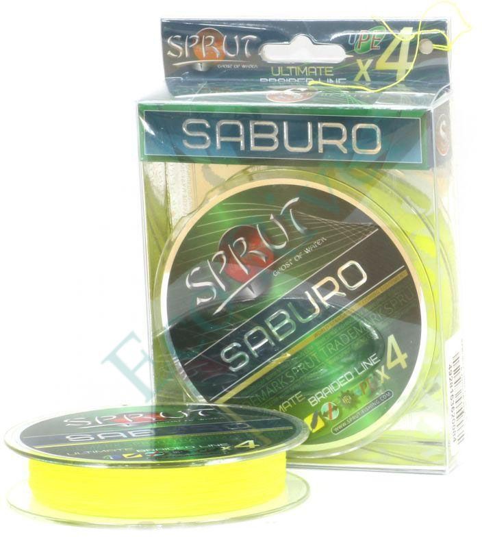 Леска плет. Sprut Saburo Soft Ultimate X 4 Fluo Yellow 0.16 95м