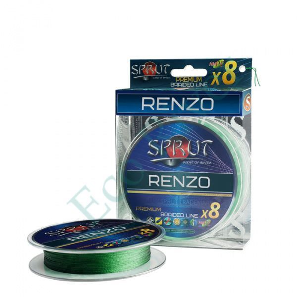 Плетеный шнур Sprut Renzo Soft Premium X8 dark green 0.12 140м