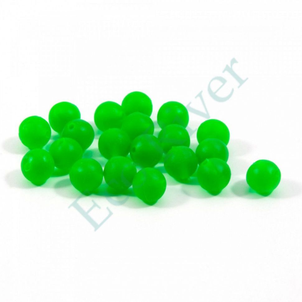 Бусина фидерная Namazu Soft Beads, PVC, d-7 мм, круглая, цв. темно-зеленый (20 шт.)/1000/
