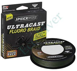 Леска плет. "SPIDERWIRE" Ultracast FluoroBraid Green 0.18мм 110м 1236929
