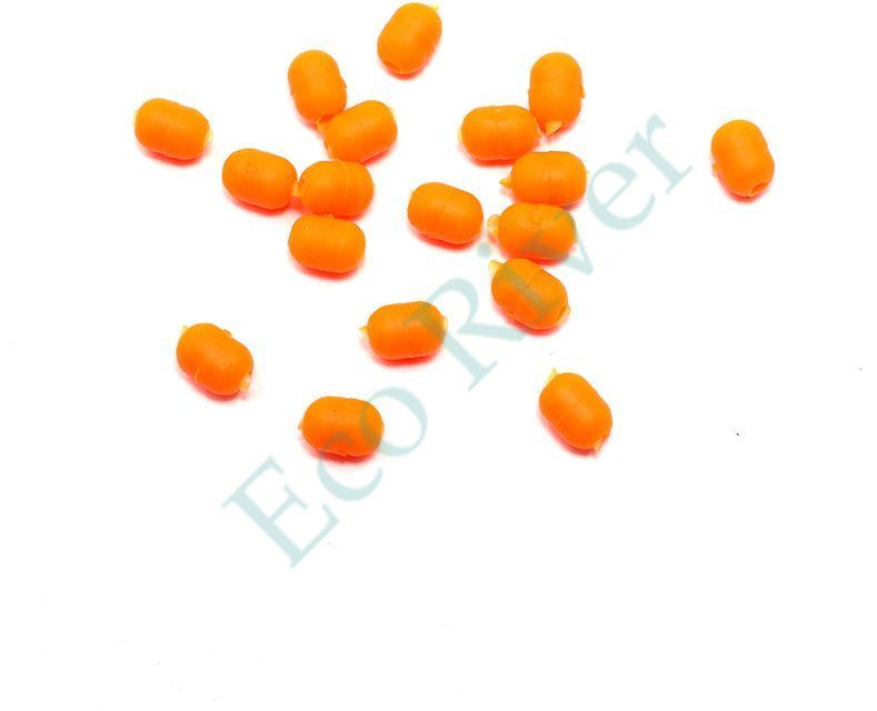 Бусина фидерная Namazu Soft Beads, PVC, овальная, d-3,7 мм, L-5,2 мм, цв. фц. оранж. (20 шт.)/1000/