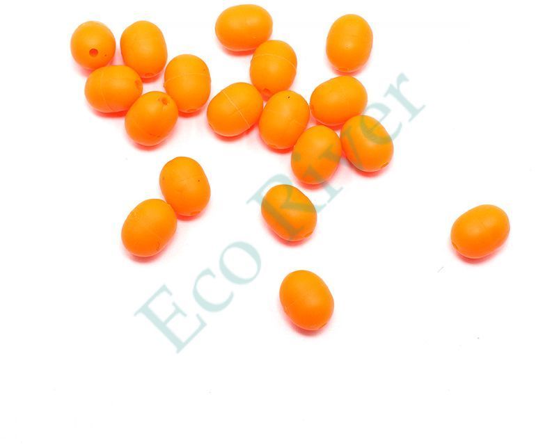 Бусина фидерная Namazu Soft Beads, PVC, овальная, d-5,5 мм, L-7,2 мм, цв. фц. оранж. (20 шт.)/1000/