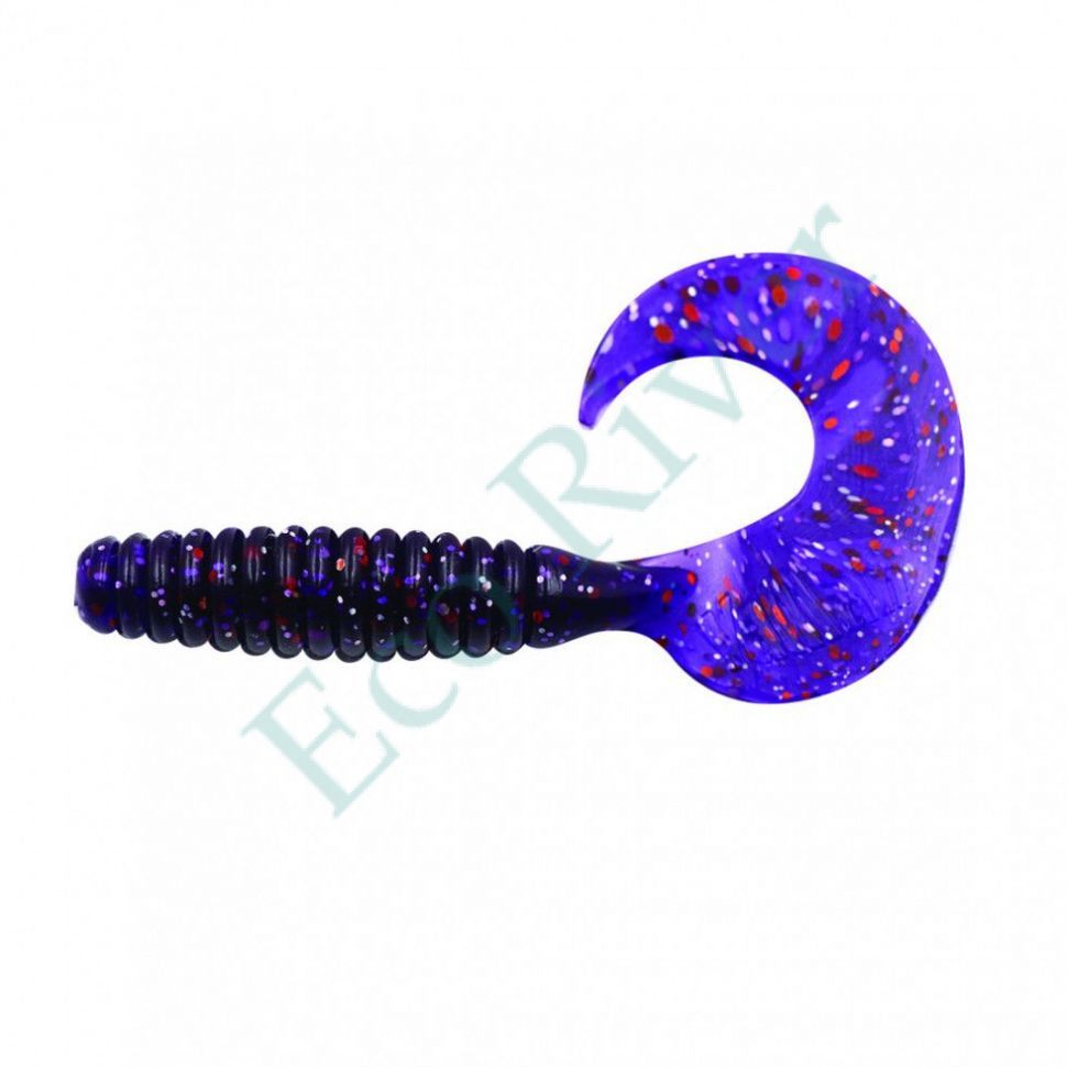 Твистер Yaman Pro Spiral, р.2.5 inch, цвет #08 - Violet (уп.10 шт)