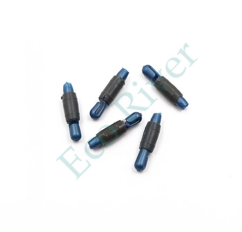 Коннектор для крепления лески к удилищу серо-синий перламутр (СТОНФ) 2,3 (уп. 10 шт.)