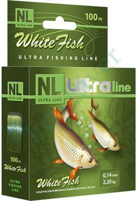 Леска Aqua NL Ultra White Fish белая рыба 0.20 100м