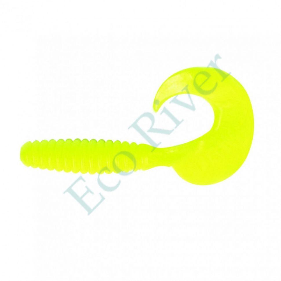 Твистер Yaman Pro Spiral, р.4 inch, цвет #02 - Chartreuse (уп.5 шт)