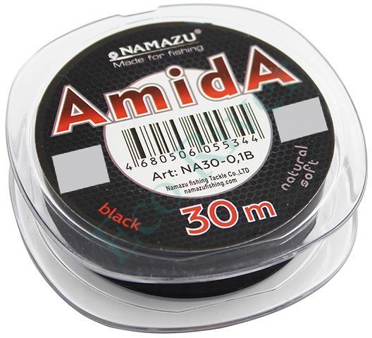 Леска Namazu Amida, L-30 м, d-0,25 мм, test-7,00 кг, угольно-черный (уп. 10 шт.)/600/
