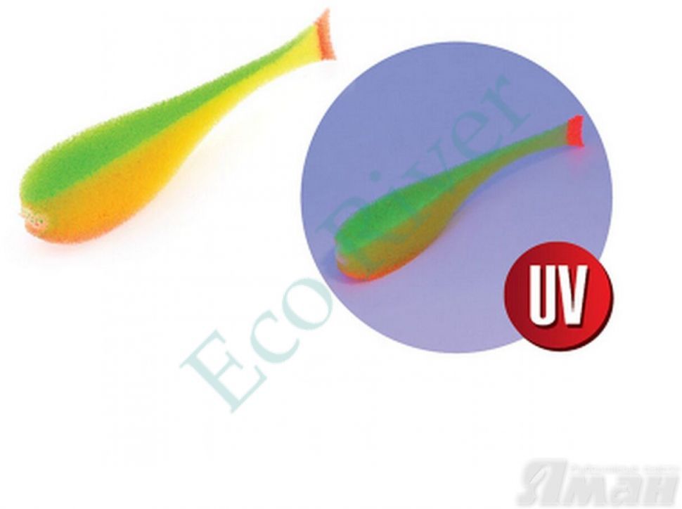 Поролоновая рыбка YAMAN с силиконовой вставкой, р. 105 мм, цвет 21 UV (5 шт.)