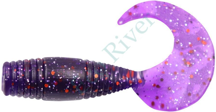Твистер Yaman Pro Spry Tail, р.1,5 inch, цвет #08 - Violet (уп.10 шт)