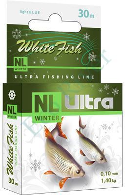Леска Aqua NL Ultra White Fish белая рыба 0.14 30м