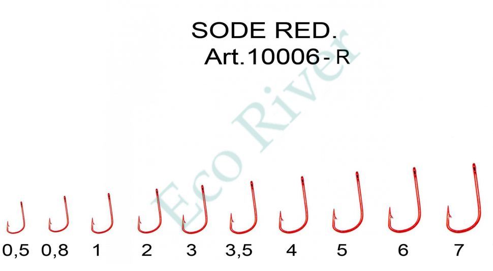 Крючок Fish Season Sode-ring №0.8 Red 10шт 10006-R008F
