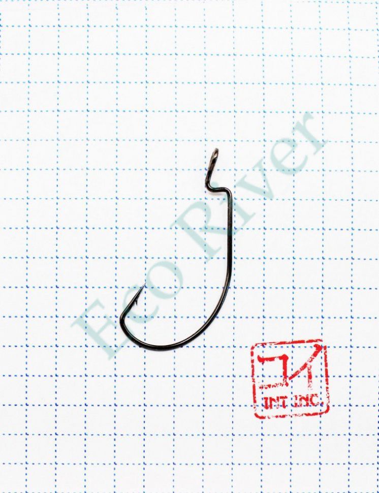 Крючок KOI WIDE RANGE WORM, размер 2 (INT), цвет BN, офсетный (10 шт.)/100/