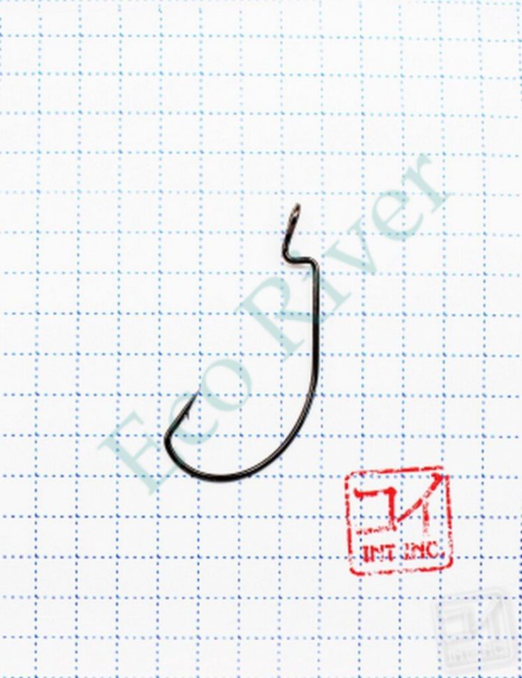 Крючок KOI WIDE RANGE WORM, размер 2 (INT), цвет BN, офсетный (10 шт.)/100/