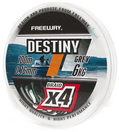 Леска плет. "FREEWAY" Destiny Gray FWx4 0.13 10lb 4.5кг