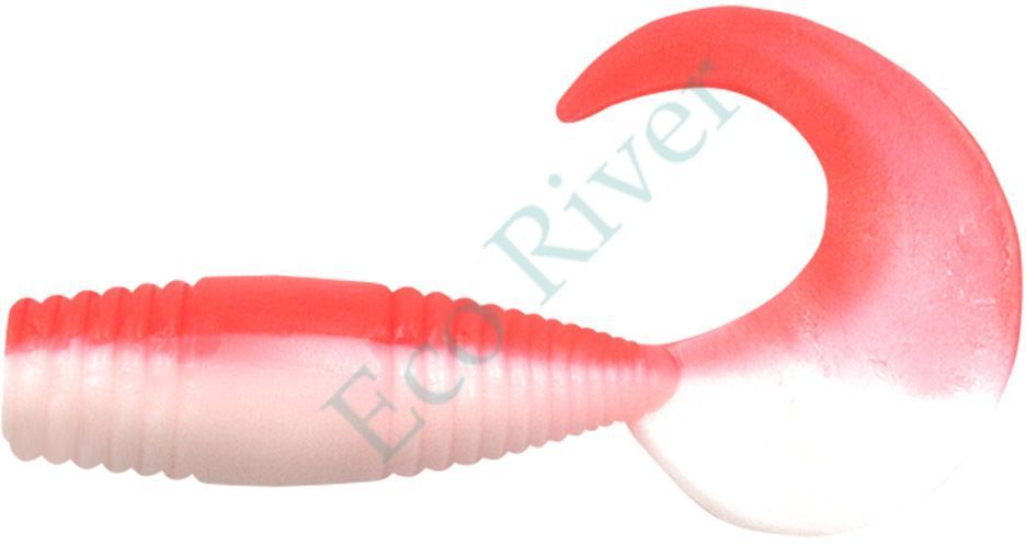 Твистер Yaman PRO Spry Tail, р.2 inch, цвет #27 - Red White (уп. 10 шт.)