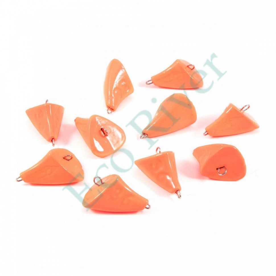 Груз Пуля-эксцентрик окрашенный разборный Яман (10 шт.) - 36 гр., оранжевый