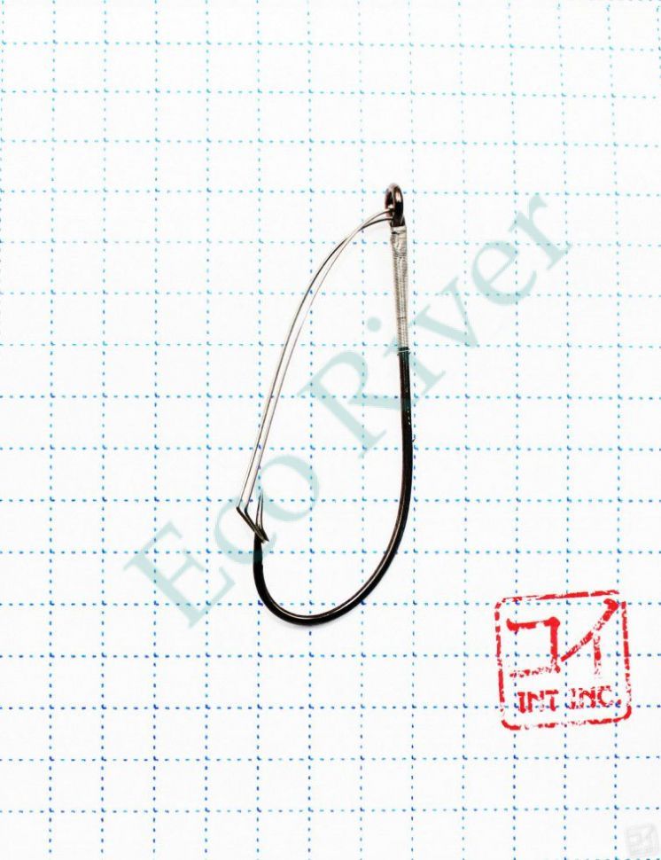 Крючок KOI WEEDLESS SINGLE HOOK , размер 1/0 (INT), цвет BN, незацепляйка (10 шт.)/50/