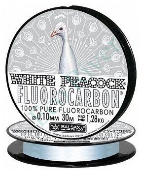 Леска Balsax White Peacock флюорокарбон 0.12 30м