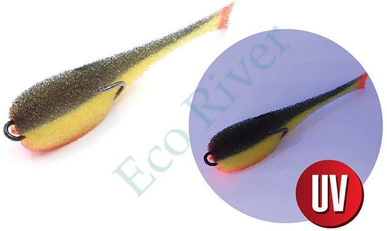 Поролоновая рыбка YAMAN на двойнике, р. 110 мм, цвет 19 UV (5 шт.)